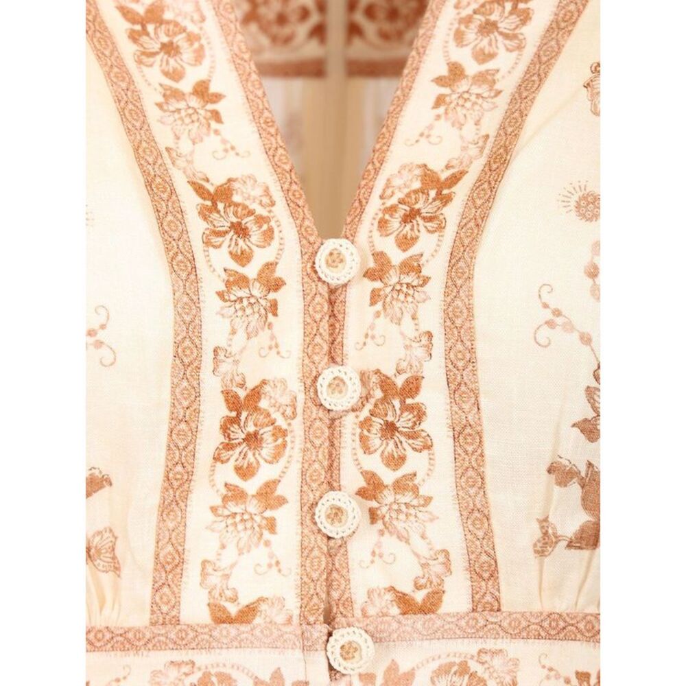 Zimmermann Women Indra Plunge Midi Dress - Picture 5 of 7